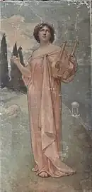 Allegorical Scene (Woman with Lyre - Allegory of Music) by Nicolae Vermont (1903)