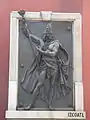 A bronze casting of the ruler Itzcoatl.