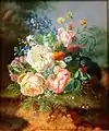 Floral still life with butterflies & insects