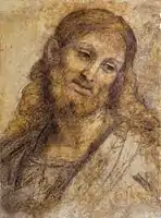 Head of a Bearded Man, 1500-1510 - black, red, and yellow chalk on brownish paper; H. 374&nbsp;mm, W. 273&nbsp;mm, Metropolitan Museum