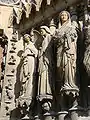 Archangel Gabriel at the façade of the Cathedral of Reims, late 13th century.