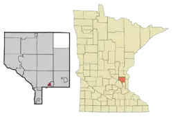 Location of the city of Lexingtonwithin Anoka County, Minnesota