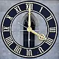 Europe's largest church clock face