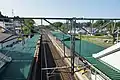 JR tracks and platforms from pedestrian bridge.