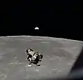 Ascent stage of Eagle returns to Columbia on July 21, 1969.