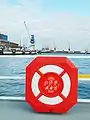 Aqualiner, containing ring buoy and rope