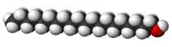 Spacefill model of arachidyl alcohol