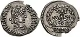 Siliqua of Arcadius after quinquennalia