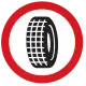 Snow chains allowed