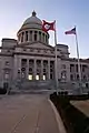 The entrance to the State Capitol