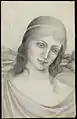 Bust of a woman in a landscape. Pencil on paper, 1910. Walters Art Museum, Baltimore.