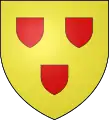 Escutcheons as mobile charges, as borne by the French family of Abbeville.