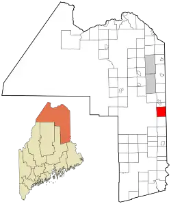 Location of Bridgewater, Maine
