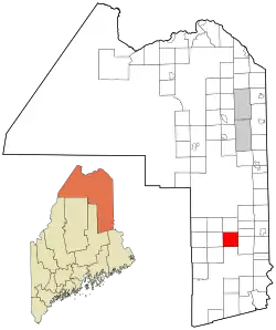 Location of Oakfield, Maine