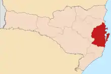 Location of the archdiocese. Suffragan dioceses in pink.