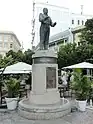 Granite statue of Arturo Somohano.