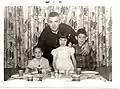 Green with his three children in March 1964 (from left to right: Eric Green, Wendy Green, and Michael Green).