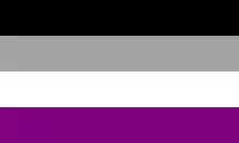 Black, gray, white, purple stripes