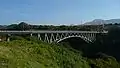 The former Aso Bridge, also known as ‘Red Bridge’, Minamiaso, Kumamoto