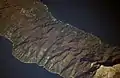 Aerial view of Antiathonas (lower center)