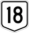 Diagram depicting National Route 18 shield