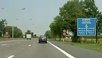 The A12 in the direction of Willebroek