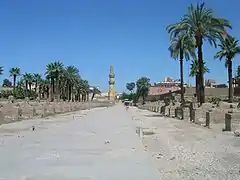 Hundreds of sphinxes once lined the road to nearby Karnak