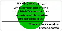 BABT “Green Dot” label