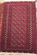 Russian "Bokhara", main carpet (Halı) size, with Turkmen design