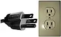 Type B (NEMA 5–15 U.S. 3 pin)max 125 V AC, max rating 15 Aand IEC standard 60906-2