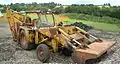 JCB excavator used in the railway's construction
