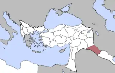 Baghdad Vilayet in 1900 CE.