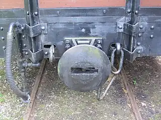Balance lever behind buffer support ("balance lever coupling")