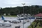 The airport apron
