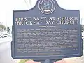 Historical marker, front view