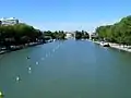 The Bassin de la Villette from the central footbridge towards the Rotunda de la Villette