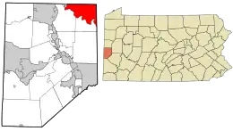 Location in Beaver County and state of Pennsylvania
