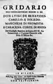 Gridario, Milan 1650