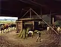 Sugarcane crushing in Cacheira Farm in Campinas