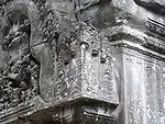 The fine carvings on the pediments.