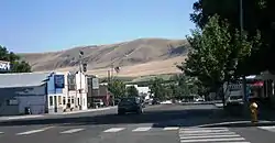 Down Main Street looking to the south towards the Horse Heaven Hills