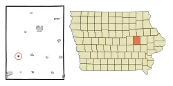 Location of Keystone, Iowa