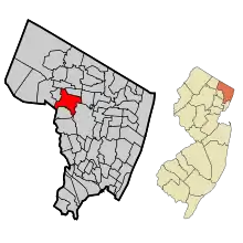 Map highlighting Ridgewood's location within Bergen County. Inset: Bergen County's location within New Jersey.
Interactive map of Ridgewood, New Jersey