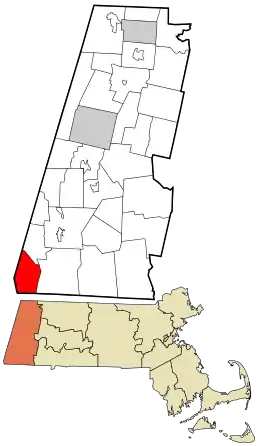 Location in Berkshire County and the state of Massachusetts.