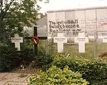 A section of the wall mentioned in the speech.
