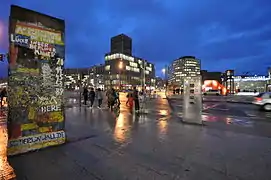 Short section of the Berlin Wall at Potsdamer Platz, March 2009
