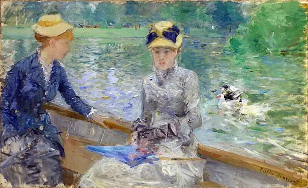 Summer's Day; by Berthe Morisot; 1879; oil on canvas; 45.7&nbsp;cm × 75.2&nbsp;cm; National Portrait Gallery (London)