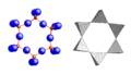 6 units .mw-parser-output .template-chem2-su{display:inline-block;font-size:80%;line-height:1;vertical-align:-0.35em}.mw-parser-output .template-chem2-su>span{display:block;text-align:left}.mw-parser-output sub.template-chem2-sub{font-size:80%;vertical-align:-0.35em}.mw-parser-output sup.template-chem2-sup{font-size:80%;vertical-align:0.65em}[Si6O18], beryl (red: Si, blue: O)