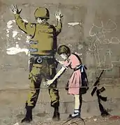 Ironic graffiti in Bethlehem