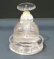 The reliquary of stupa n°2, in rock crystal (H: 11&nbsp;cm, W: 8&nbsp;cm, Victoria and Albert Museum).